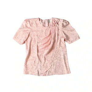 vintage moods short sleeve lightweight blouse